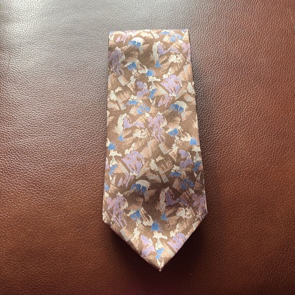 Saks Fifth Avenue Mens Silk Colorful Tie - Picture 3 of 4